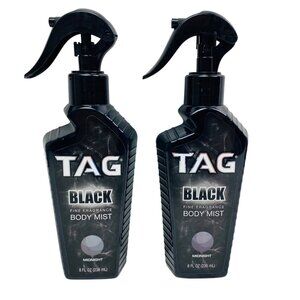 Tag Black Fine Fragrance Body Mist Midnight 8 Fl Oz Spray Bottle Set Of 2